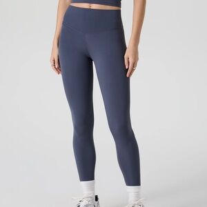 Women's Blue High-Waisted Leggings- Small, Short